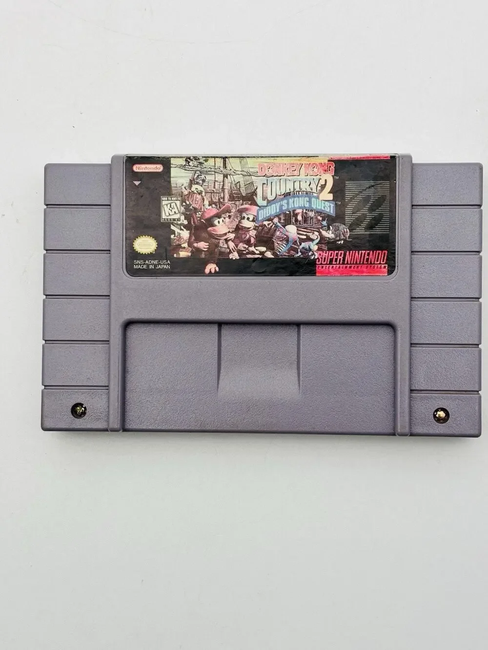 Donkey Kong Country 2 Diddy's Kong Quest (Super Nintendo SNES) Authentic Tested